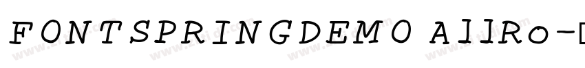 FONTSPRINGDEMO AllRo字体转换